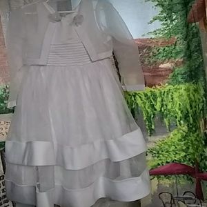Little Girls white communion dress size 6